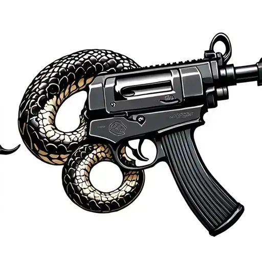 Ak 47 with snake tattoo tattoo design idea