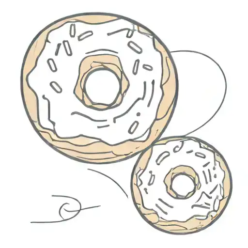 Donut eaten a bit tattoo design idea
