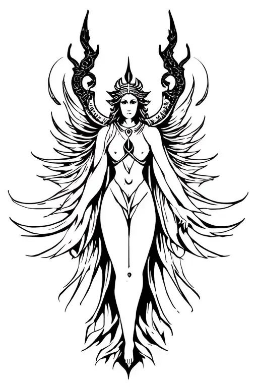 Hecate goddess of magic tattoo design idea