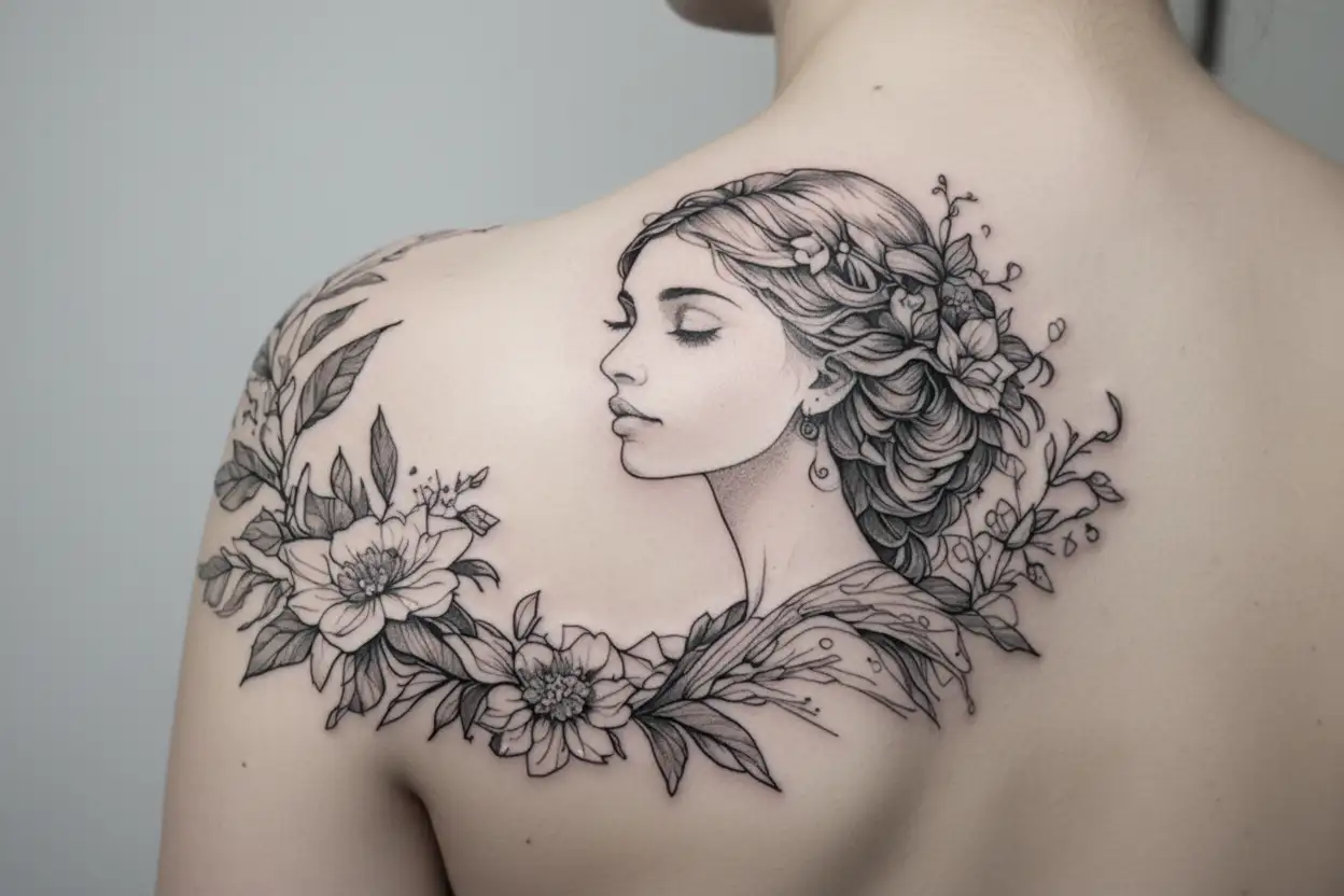 mum of 3, libra, wife, teacher, trauma feminine tattoo design idea