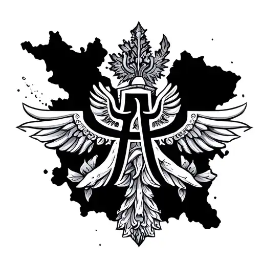 Map serbia prayer written in between lines tattoo design idea