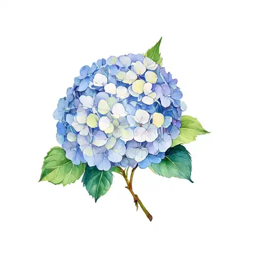 hydrangeas tattoo design idea