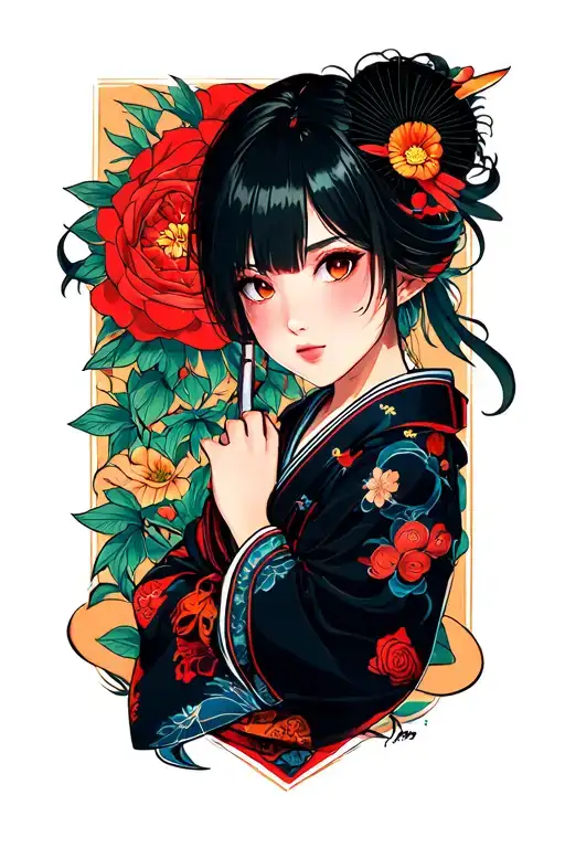 Japanese autistism tattoo design idea