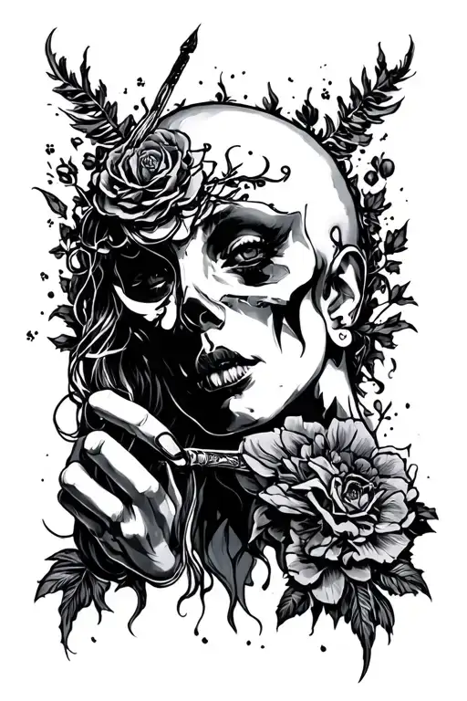 sexe alcool violence tattoo design idea