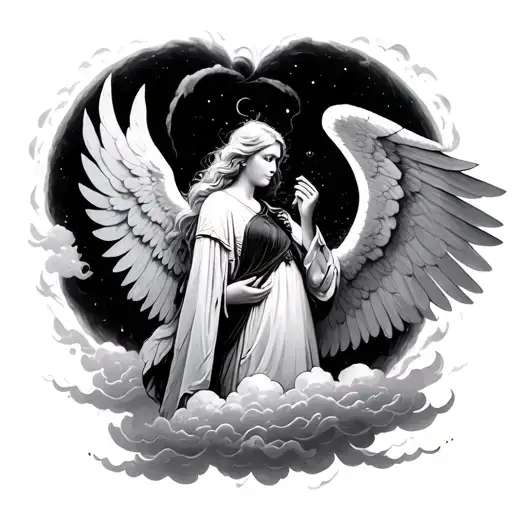 clouds floating 🕊️ with Angel Chinecherem write up tattoo design idea