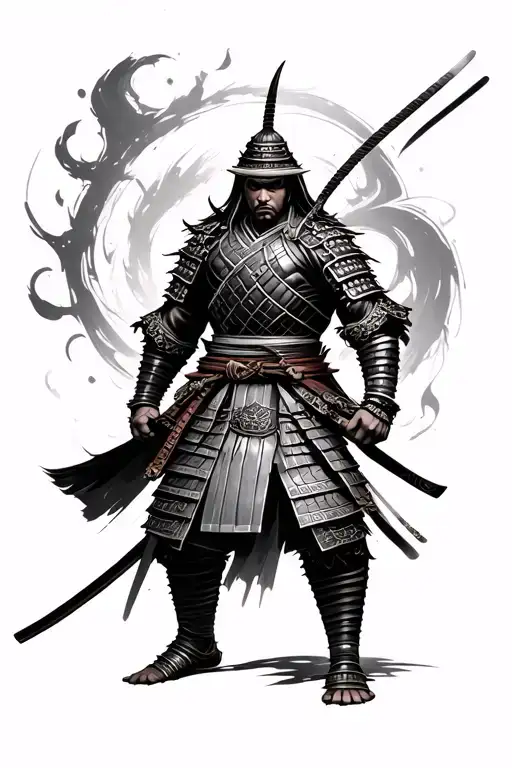 a samurai warrior tattoo design idea