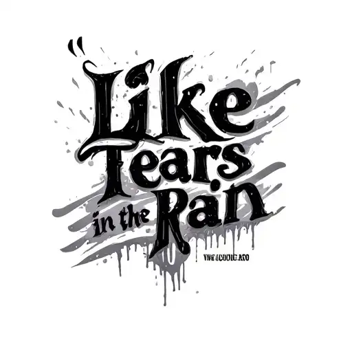 "Like tears in the rain" blade runner tattoo design idea