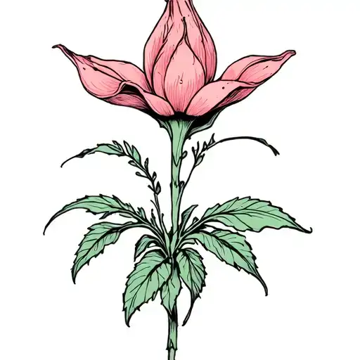 female mandrake flower tattoo tattoo design idea