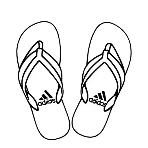 flipflops of adidas tattoo design idea