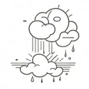 sun and rain cloud tattoo design idea