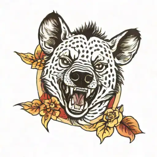 hyena tattoo design idea