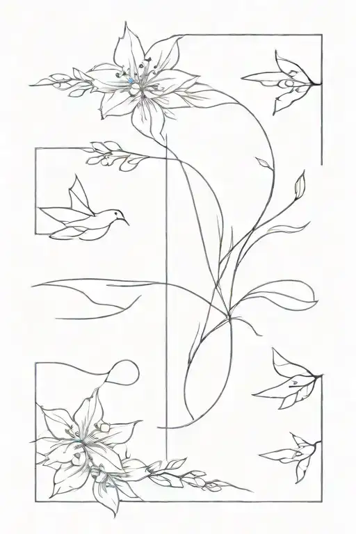 On the spine, some simple and elegant tattoo design idea