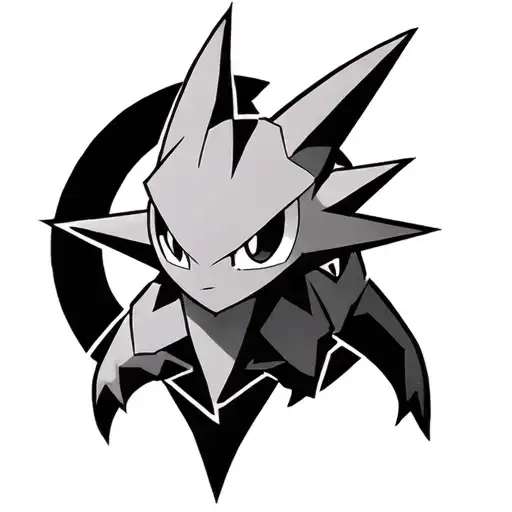 Alakazam pokemon as a pentagram tattoo design idea