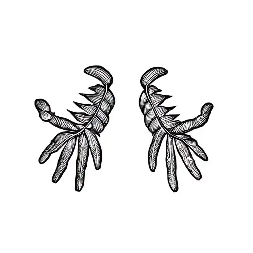 Tatto of two simple palmes threes. Let both of them bend to the left and palmen wording on the side in graffiti style. tattoo design idea