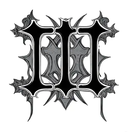 the word teteslestai with the 3 ts as crosses tattoo design idea