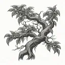 poison tree tattoo design idea