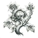poison tree tattoo design idea