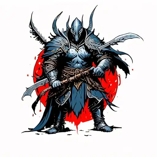 artorias of the abyss dark souls tattoo design idea