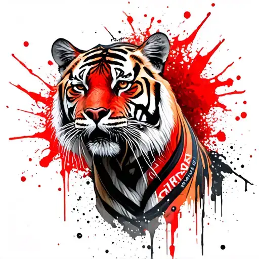 Malaysian Tiger wearing bjj gi tattoo design idea