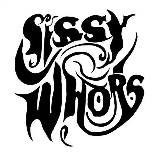 sissy whore tattoo design idea