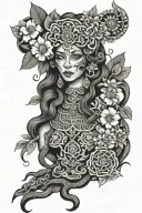 mother ayahuasca tattoo design idea