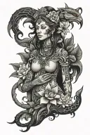 mother ayahuasca tattoo design idea