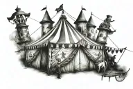 circus tent crazy tattoo design idea
