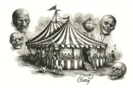 circus tent crazy tattoo design idea