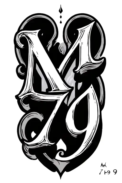 Letters only "Mark 7:9" in old biblical style tattoo design idea