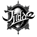 gothic tattoo with the name jude disguised hidden in it  tattoo design idea