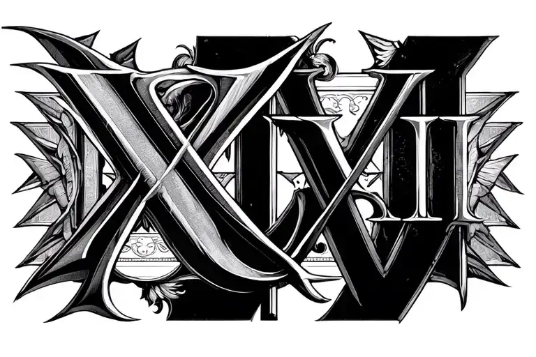 Roman numerals ix viii vii tattoo design idea