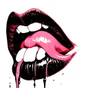 lips, tongue tattoo design idea