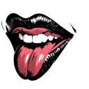 lips, tongue tattoo design idea