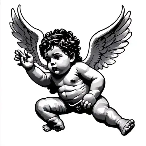 Gangster Cherub tattoo design idea
