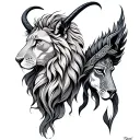 Leo Capricorn and virgo tattoo design idea