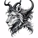 Leo Capricorn and virgo tattoo design idea