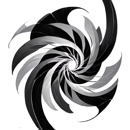 fibonacci sequence spiral tattoo design idea