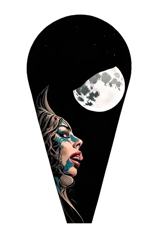 Sydney Sweeney with moon tattoo design idea