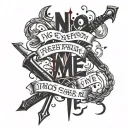 No weapon formed against me shall prosper written in script tattoo design idea