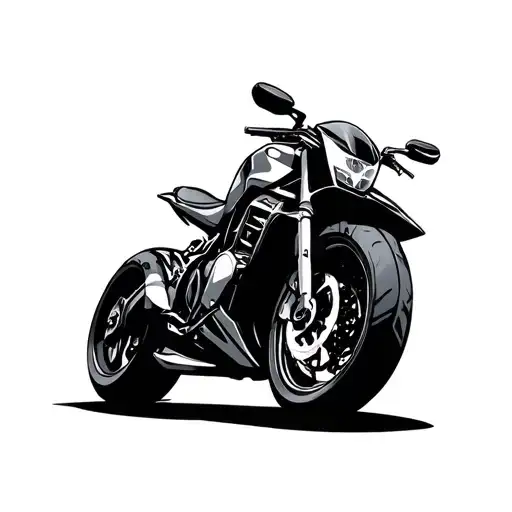 sport motorcycle tattoo design idea