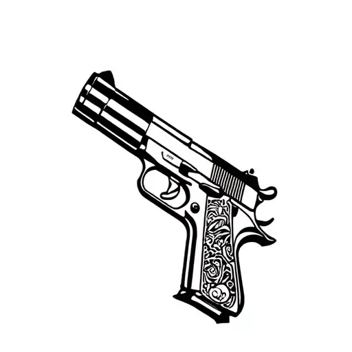 1911 Pistol tattoo design idea