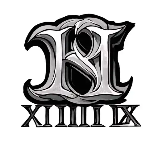 1999 Roman Numerals virgo zodiac sign tattoo design idea