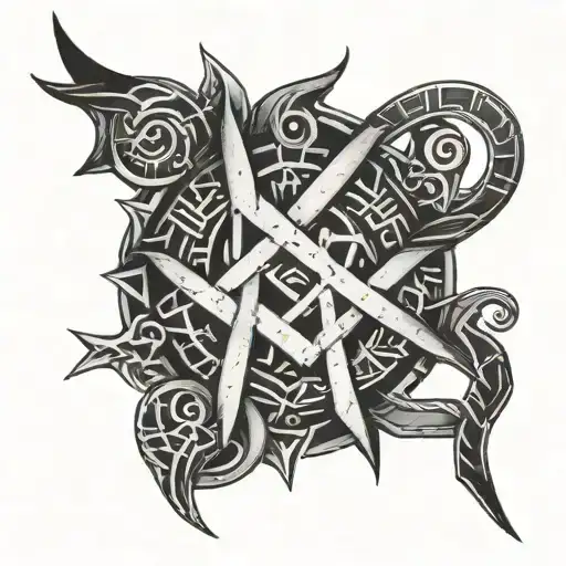 bind rune tattoo design idea