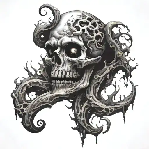 plain paper Scroll tattoo design idea