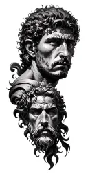 david and goliath head "Therefore tattoo design idea