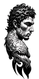 david and goliath head "Therefore tattoo design idea