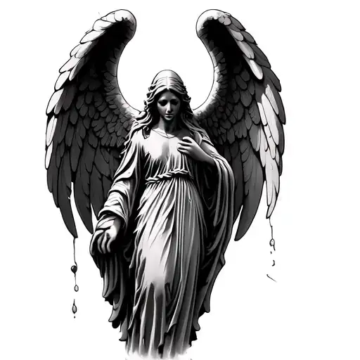 Weeping Angel tattoo design idea