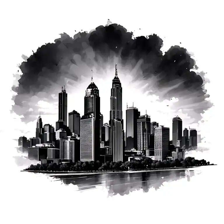 Dallas sky line tattoo tattoo design idea