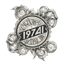 1978 Roman Numerals tattoo design idea