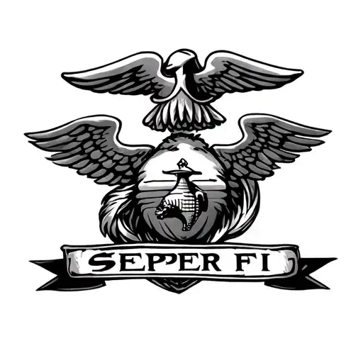 semper fi inspired tattoo tattoo design idea